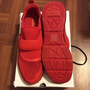 Red Lace-less Athletic Shoe